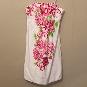 Lilly Pulitzer size 6 strapless white dress